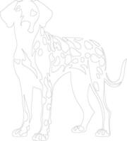 Dalmatian outline silhouette vector