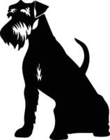 Airedale Terrier    black silhouette vector