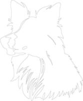 Collie  outline silhouette vector