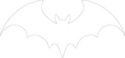 Bat  outline silhouette vector