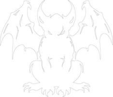 Gargoyle  outline silhouette vector