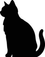 Singapura Cat  black silhouette vector