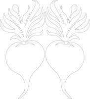 beets  outline silhouette vector