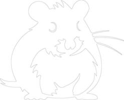 hamster  outline silhouette vector