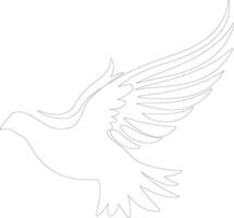 blanco paloma contorno silueta vector