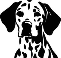 Dalmatian  silhouette portrait vector