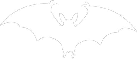 fruit bat    outline silhouette vector