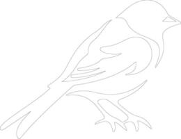 goldfinch  outline silhouette vector