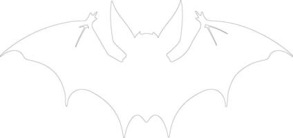 vampiro murciélago contorno silueta vector