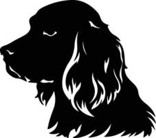 American Cocker Spaniel   black silhouette vector