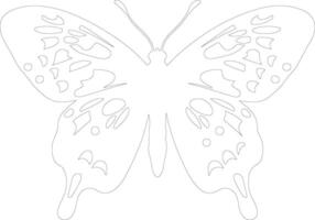 Oregon silverspot butterfly  outline silhouette vector