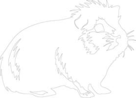 guinea pig  outline silhouette vector