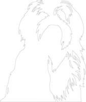 old English sheepdog  outline silhouette vector