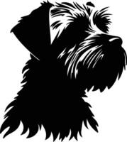 dandi dimont terrier silueta retrato vector