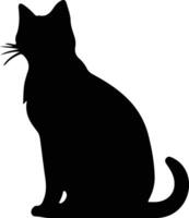 Australian Mist Cat  black silhouette vector