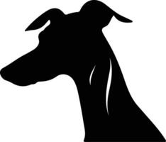 Whippet   black silhouette vector