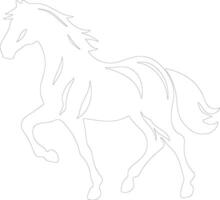 horse  outline silhouette vector