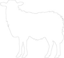 sheep outline silhouette vector