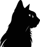 Brazilian Shorthair Cat  silhouette portrait vector