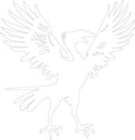 Archaeopteryx  outline silhouette vector