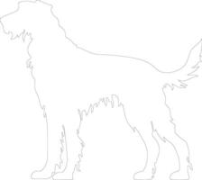 Scottish Deerhound outline silhouette vector