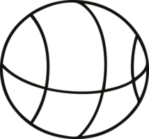 pelota de baloncesto de dibujos animados de dibujo lineal png