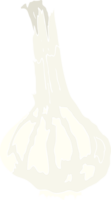 flat color illustration of a cartoon garlic png