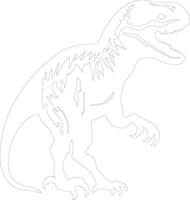 Velociraptor  outline silhouette vector