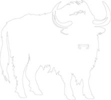 yak  outline silhouette vector