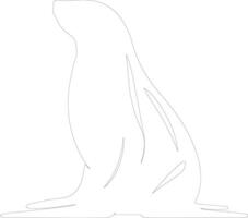 sealion    outline silhouette vector