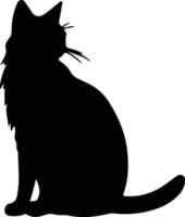 Australian Mist Cat  black silhouette vector