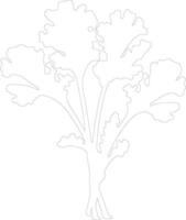 rhubarb  outline silhouette vector