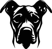 American Staffordshire Terrier  silhouette portrait vector