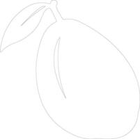 mango  outline silhouette vector