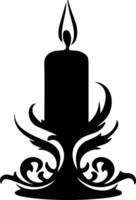 Candlelight black silhouette vector