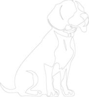 Beagle  outline silhouette vector