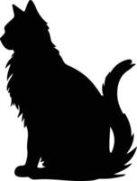 Somali Cat  black silhouette vector