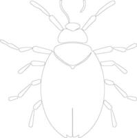 aphid  outline silhouette vector