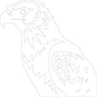 arpía águila contorno silueta vector