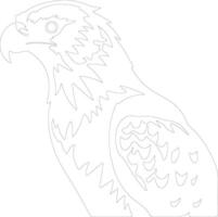 harpy eagle  outline silhouette vector