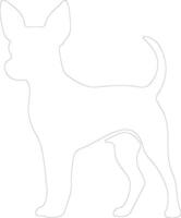 Toy Fox Terrier outline silhouette vector