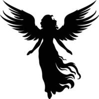 Angel  black silhouette vector