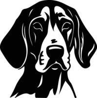 Redbone Coonhound  silhouette portrait vector