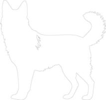 Norwegian Lundehund  outline silhouette vector