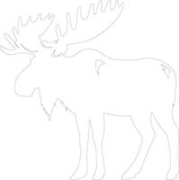 moose  outline silhouette vector