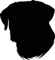 Rottweiler  silhouette portrait vector