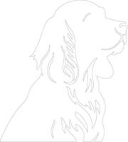 American cocker spaniel  outline silhouette vector