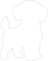 Bichon Frise  outline silhouette vector