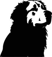 Great Pyrenees  silhouette portrait vector