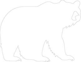 black bear  outline silhouette vector